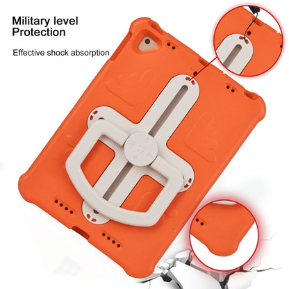 For iPad Air 2 / 9.7 2017 / 2018 Shield 360 Rotation Handle EVA Shockproof PC Tablet Case(Orange Beige) by bashfashion
