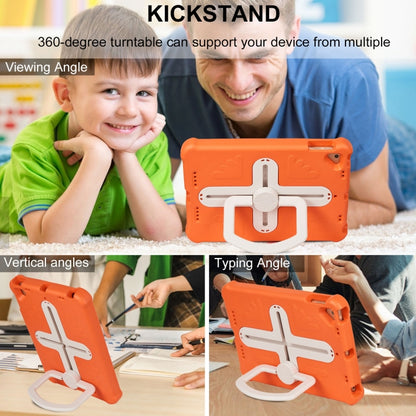 For iPad Air 2 / 9.7 2017 / 2018 Shield 360 Rotation Handle EVA Shockproof PC Tablet Case(Orange Beige) by bashfashion