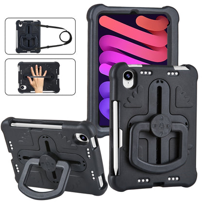 For iPad mini 6 2021 / mini 2024 Shield 360 Rotation Handle EVA Shockproof PC Tablet Case(Black) by bashfashion