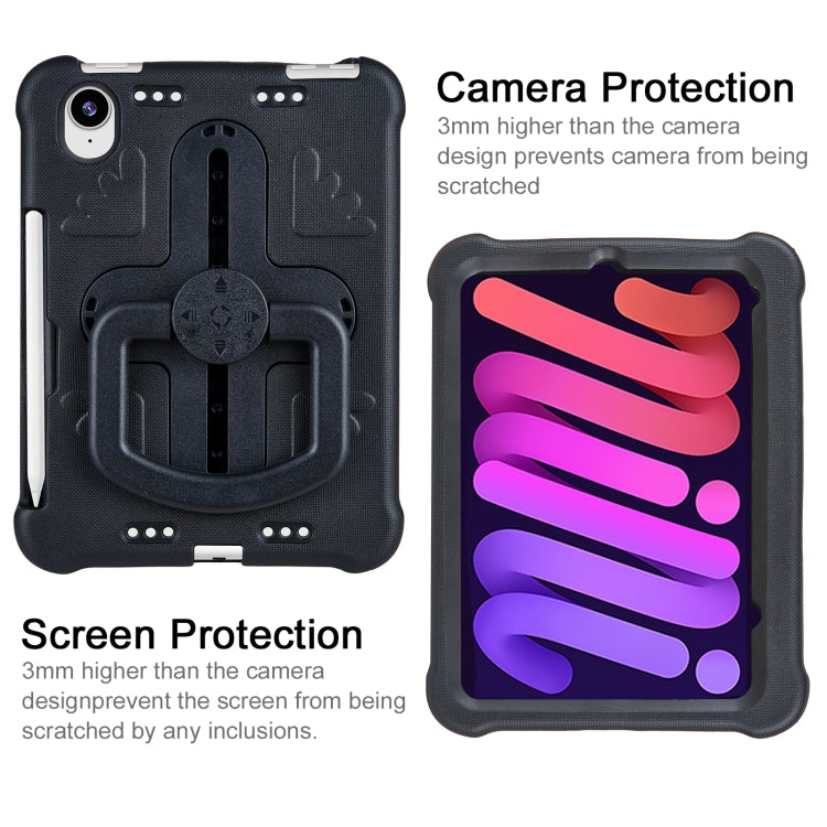 For iPad mini 6 2021 / mini 2024 Shield 360 Rotation Handle EVA Shockproof PC Tablet Case(Black) by bashfashion