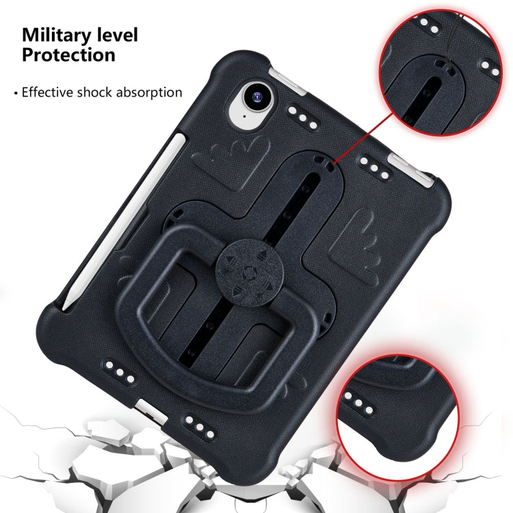 For iPad mini 6 2021 / mini 2024 Shield 360 Rotation Handle EVA Shockproof PC Tablet Case(Black) by bashfashion