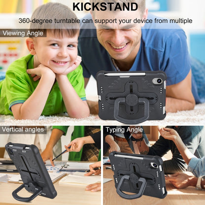 For iPad mini 6 2021 / mini 2024 Shield 360 Rotation Handle EVA Shockproof PC Tablet Case(Black) by bashfashion