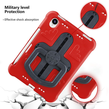For iPad mini 6 2021 / mini 2024 Shield 360 Rotation Handle EVA Shockproof PC Tablet Case(Red Black) by bashfashion