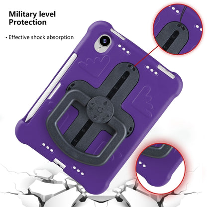 For iPad mini 6 2021 / mini 2024 Shield 360 Rotation Handle EVA Shockproof PC Tablet Case(Purple Black) by bashfashion