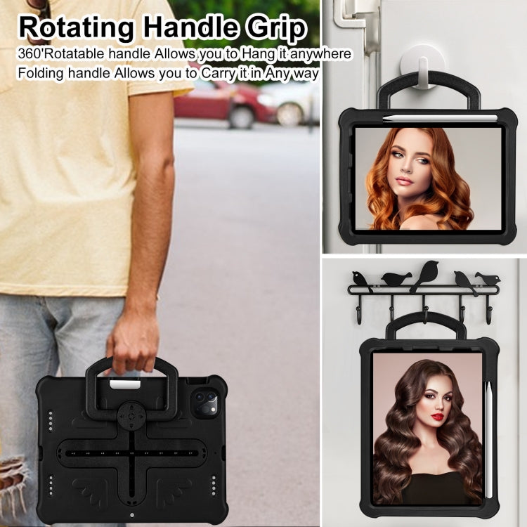 For iPad Pro 11 2025 / 2024 Shield 360 Rotation Handle EVA Shockproof PC Tablet Case(Black) by bashfashion