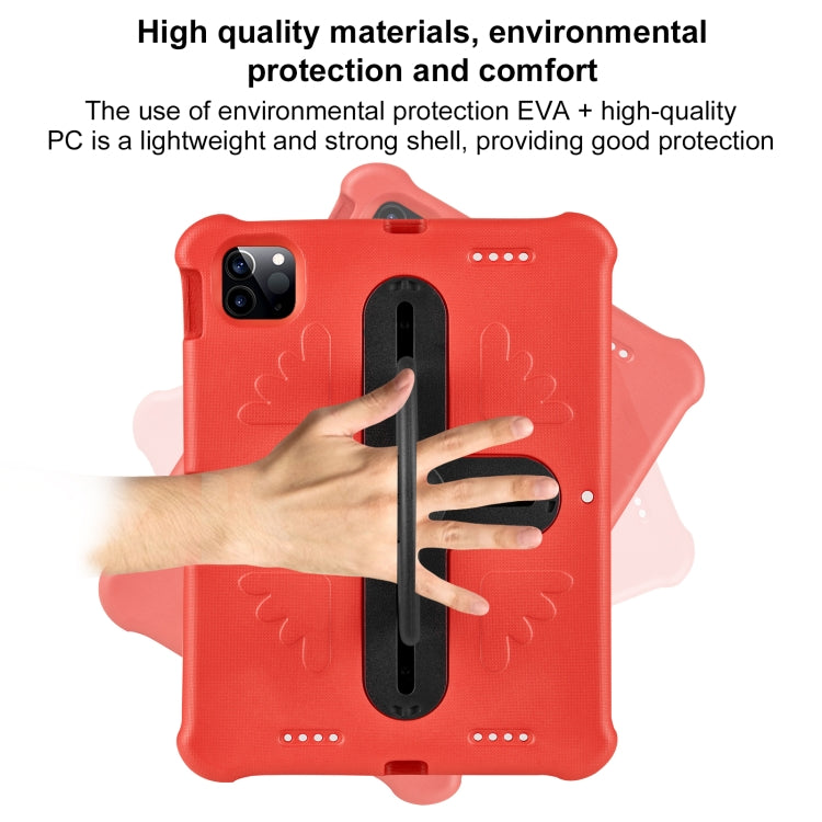 For iPad Pro 11 2025 / 2024 Shield 360 Rotation Handle EVA Shockproof PC Tablet Case(Red Black) by bashfashion