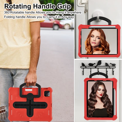 For iPad Pro 11 2025 / 2024 Shield 360 Rotation Handle EVA Shockproof PC Tablet Case(Red Black) by bashfashion