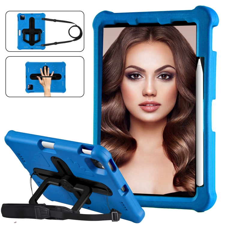 For iPad Pro 11 2025 / 2024 Shield 360 Rotation Handle EVA Shockproof PC Tablet Case(Blue Black) by bashfashion