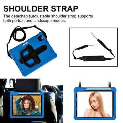 For iPad Pro 11 2025 / 2024 Shield 360 Rotation Handle EVA Shockproof PC Tablet Case(Blue Black) by bashfashion