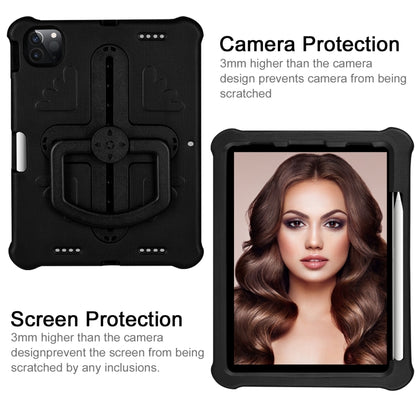 For iPad Air 11 2024 / 2025 Shield 360 Rotation Handle EVA Shockproof PC Tablet Case(Black) by bashfashion