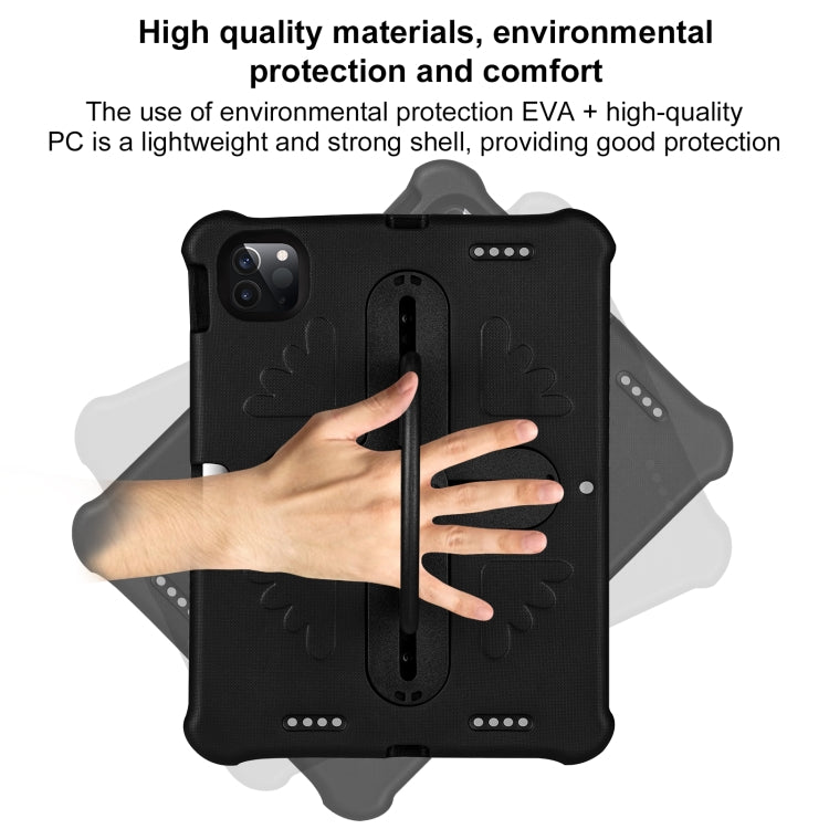 For iPad Air 11 2024 / 2025 Shield 360 Rotation Handle EVA Shockproof PC Tablet Case(Black) by bashfashion