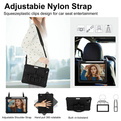 For iPad Air 11 2024 / 2025 Shield 360 Rotation Handle EVA Shockproof PC Tablet Case(Black) by bashfashion