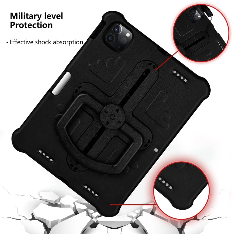 For iPad Air 11 2024 / 2025 Shield 360 Rotation Handle EVA Shockproof PC Tablet Case(Black) by bashfashion