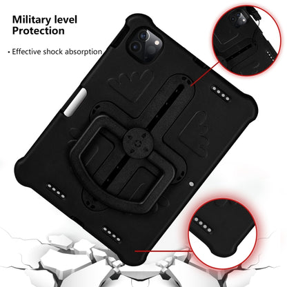 For iPad Air 11 2024 / 2025 Shield 360 Rotation Handle EVA Shockproof PC Tablet Case(Black) by bashfashion