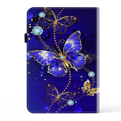 For Samsung Galaxy Tab S6 Lite Crystal Texture Painted Leather Tablet Case(Diamond Butterflies) by bashfashion