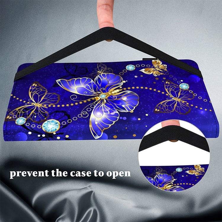 For Samsung Galaxy Tab S6 Lite Crystal Texture Painted Leather Tablet Case(Diamond Butterflies) by bashfashion