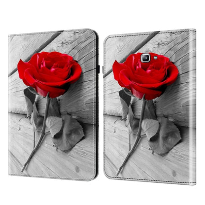 For Samsung Galaxy Tab A T580 10.1 Crystal Texture Painted Leather Tablet Case(Rose) by bashfashion