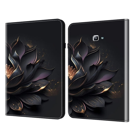 For Samsung Galaxy Tab A T580 10.1 Crystal Texture Painted Leather Tablet Case(Purple Lotus) by bashfashion