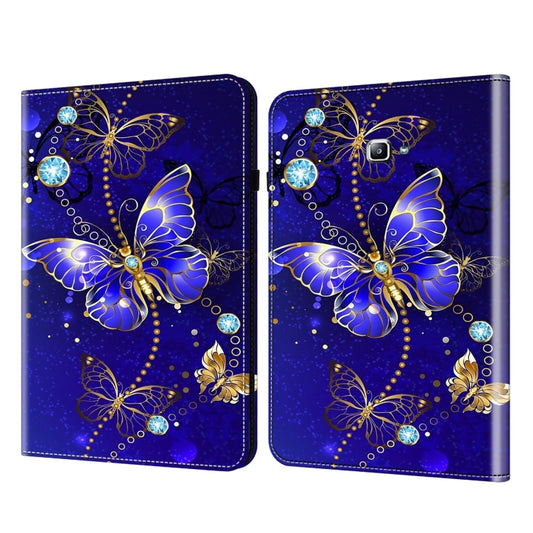 For Samsung Galaxy Tab A T580 10.1 Crystal Texture Painted Leather Tablet Case(Diamond Butterflies) by bashfashion