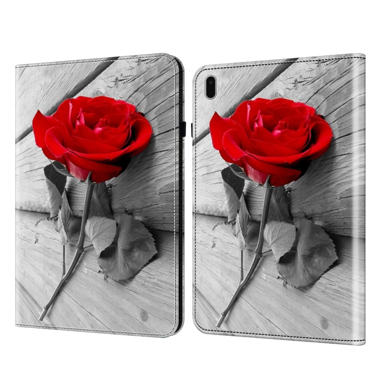 For Samsung Galaxy Tab S9 Crystal Texture Painted Leather Tablet Case(Rose) by bashfashion