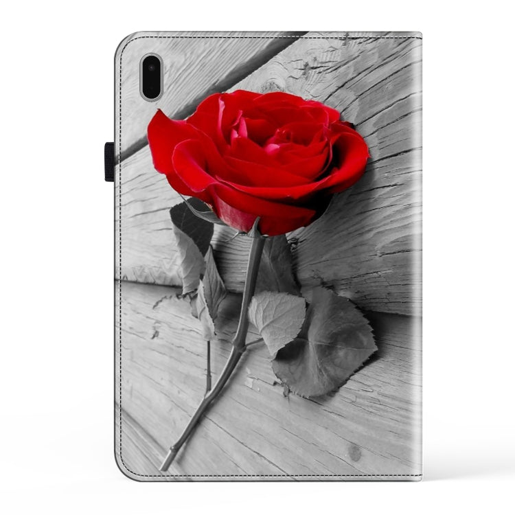 For Samsung Galaxy Tab S9 Crystal Texture Painted Leather Tablet Case(Rose) by bashfashion