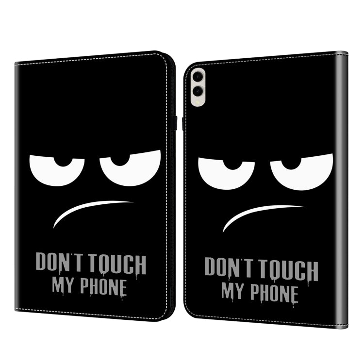 For Samsung Galaxy Tab S9 Ultra Crystal Texture Painted Leather Tablet Case(Dont Touch My Phone) by bashfashion