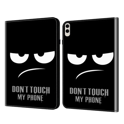 For Samsung Galaxy Tab S9 Ultra Crystal Texture Painted Leather Tablet Case(Dont Touch My Phone) by bashfashion