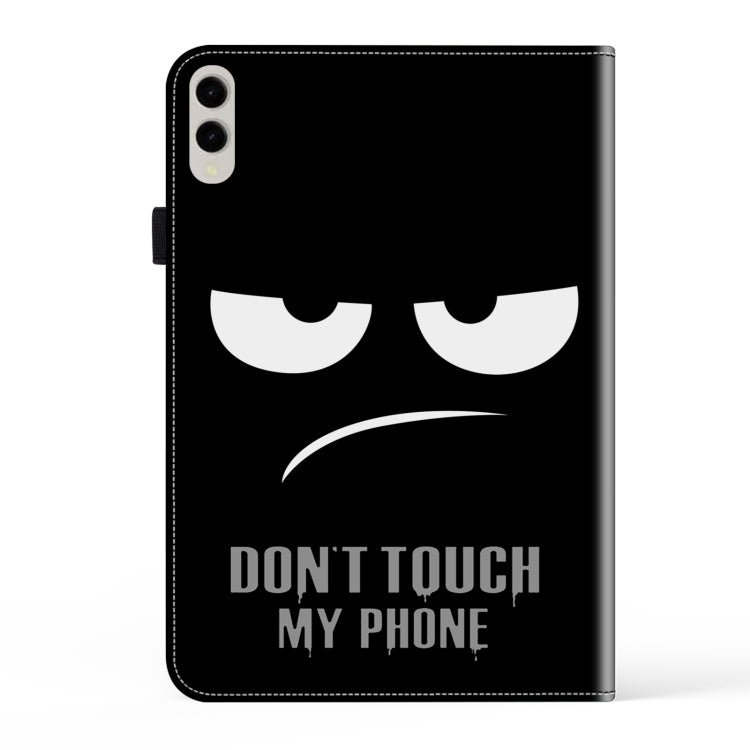 For Samsung Galaxy Tab S9 Ultra Crystal Texture Painted Leather Tablet Case(Dont Touch My Phone) by bashfashion