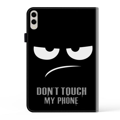 For Samsung Galaxy Tab S9 Ultra Crystal Texture Painted Leather Tablet Case(Dont Touch My Phone) by bashfashion