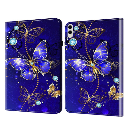 For Samsung Galaxy Tab S9 Ultra Crystal Texture Painted Leather Tablet Case(Diamond Butterflies) by bashfashion