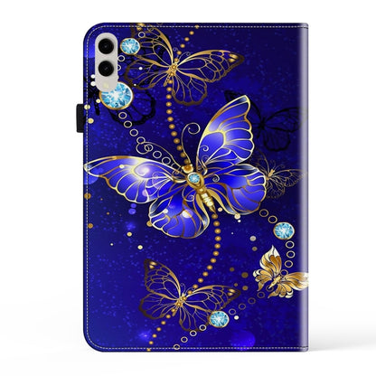 For Samsung Galaxy Tab S9 Ultra Crystal Texture Painted Leather Tablet Case(Diamond Butterflies) by bashfashion