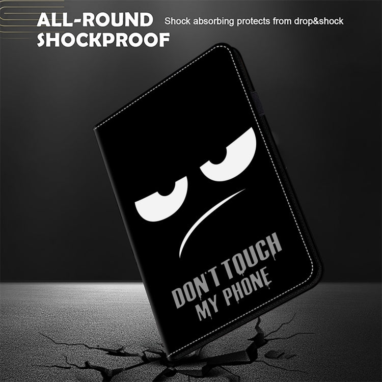 For Samsung Galaxy Tab A11 / A9 Crystal Texture Painted Leather Tablet Case(Dont Touch My Phone) by bashfashion