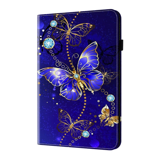 For Samsung Galaxy Tab A11 / A9 Crystal Texture Painted Leather Tablet Case(Diamond Butterflies) by bashfashion