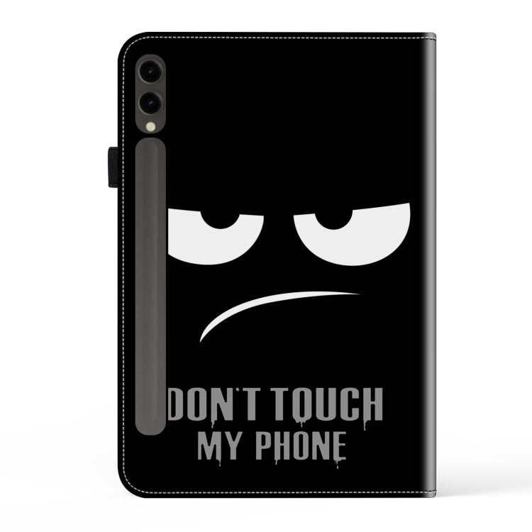 For Samsung Galaxy Tab S9+ / S9 FE+ Crystal Texture Painted Leather Tablet Case(Dont Touch My Phone) by bashfashion