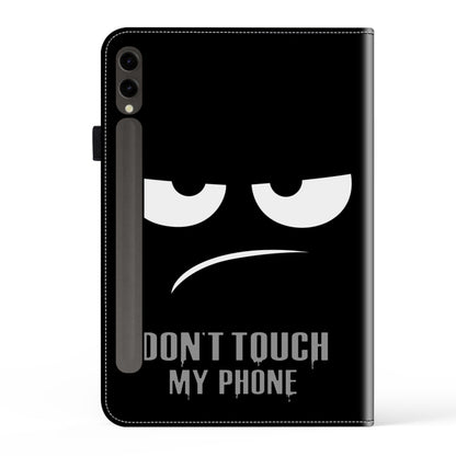 For Samsung Galaxy Tab S9+ / S9 FE+ Crystal Texture Painted Leather Tablet Case(Dont Touch My Phone) by bashfashion