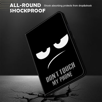 For Samsung Galaxy Tab S9+ / S9 FE+ Crystal Texture Painted Leather Tablet Case(Dont Touch My Phone) by bashfashion