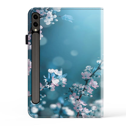 For Samsung Galaxy Tab S9+ / S9 FE+ Crystal Texture Painted Leather Tablet Case(Plum Bossom) by bashfashion