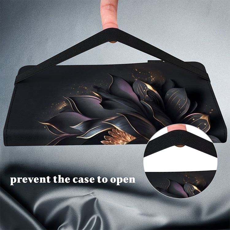 For Samsung Galaxy Tab S9+ / S9 FE+ Crystal Texture Painted Leather Tablet Case(Purple Lotus) by bashfashion