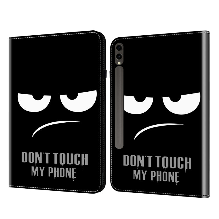 For Samsung Galaxy Tab S7+ / S8+ / S9+ Crystal Texture Painted Leather Tablet Case(Dont Touch My Phone) by bashfashion
