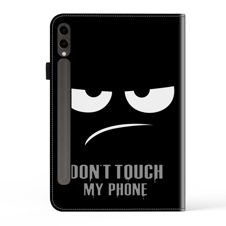 For Samsung Galaxy Tab S7+ / S8+ / S9+ Crystal Texture Painted Leather Tablet Case(Dont Touch My Phone) by bashfashion
