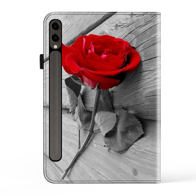 For Samsung Galaxy Tab S7+ / S8+ / S9+ Crystal Texture Painted Leather Tablet Case(Rose) by bashfashion