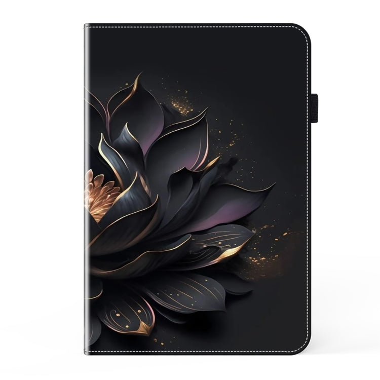 For Samsung Galaxy Tab S7+ / S8+ / S9+ Crystal Texture Painted Leather Tablet Case(Purple Lotus) by bashfashion