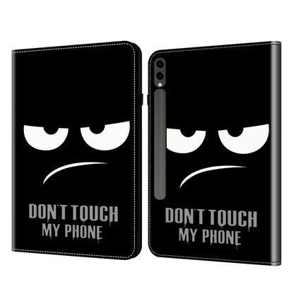 For Samsung Galaxy Tab S7 / S8 / S9 Crystal Texture Painted Leather Tablet Case(Dont Touch My Phone) by bashfashion