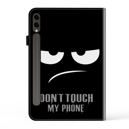 For Samsung Galaxy Tab S7 / S8 / S9 Crystal Texture Painted Leather Tablet Case(Dont Touch My Phone) by bashfashion