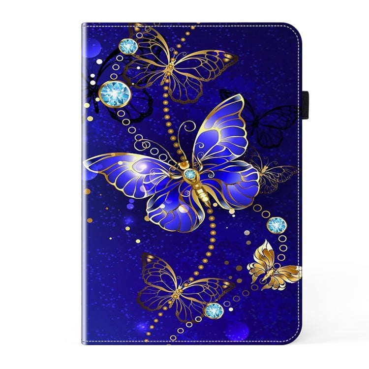 For Samsung Galaxy Tab S7 / S8 / S9 Crystal Texture Painted Leather Tablet Case(Diamond Butterflies) by bashfashion