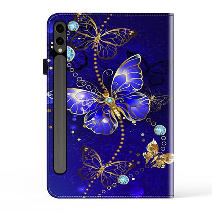 For Samsung Galaxy Tab S7 / S8 / S9 Crystal Texture Painted Leather Tablet Case(Diamond Butterflies) by bashfashion
