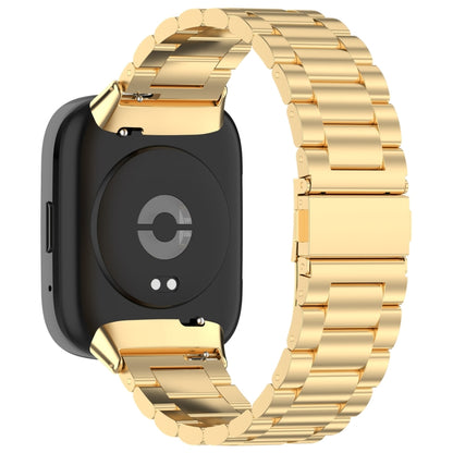 For Redmi Watch 3 Lite / Watch 3 Active Three-bead Metal Stainless Steel Watch Band(Gold) by bashfashion