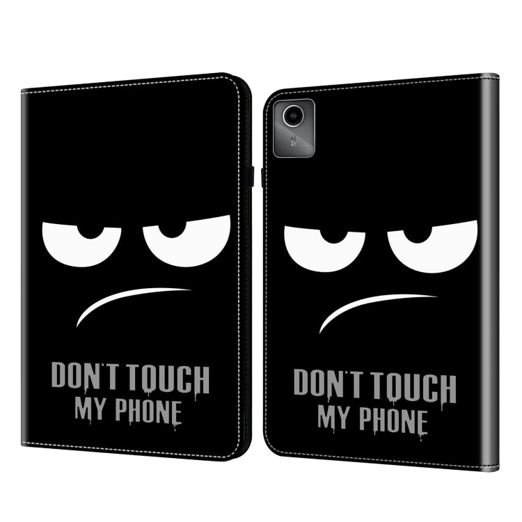 For Lenovo Tab M11 / Xiaoxin Pad 11 2024 Crystal Texture Painted Leather Tablet Case(Dont Touch My Phone) by bashfashion