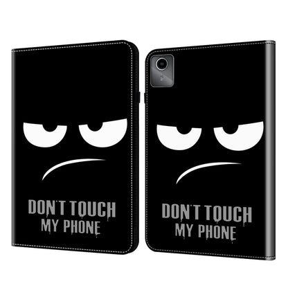 For Lenovo Tab M11 / Xiaoxin Pad 11 2024 Crystal Texture Painted Leather Tablet Case(Dont Touch My Phone) by bashfashion