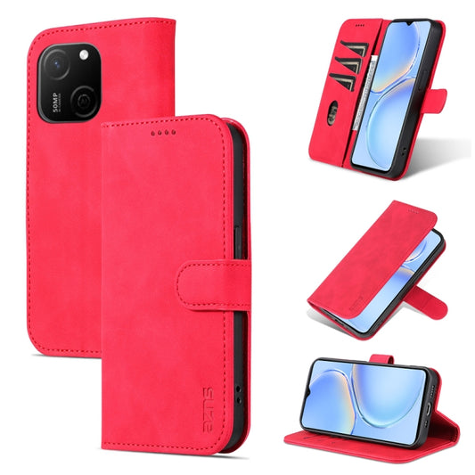 For Huawei P60 / P60 Pro AZNS Skin Feel Calf Texture Flip Leather Phone Case(Red) by AZNS